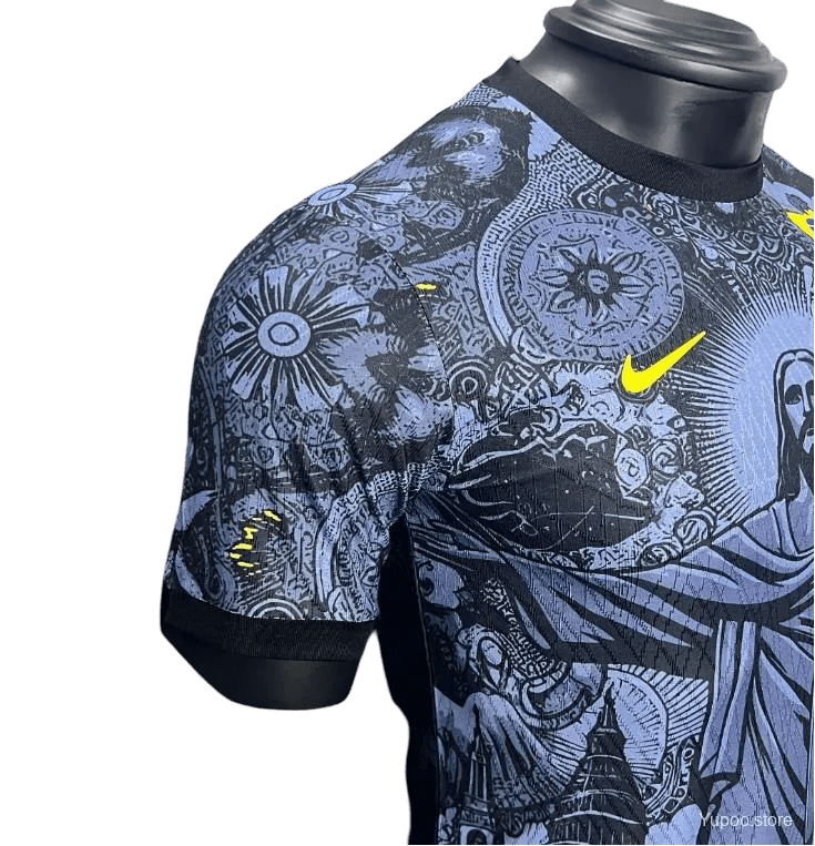 2024/2025 Brazil Jesus Jersey - Blue Player Version - Goatkits Store