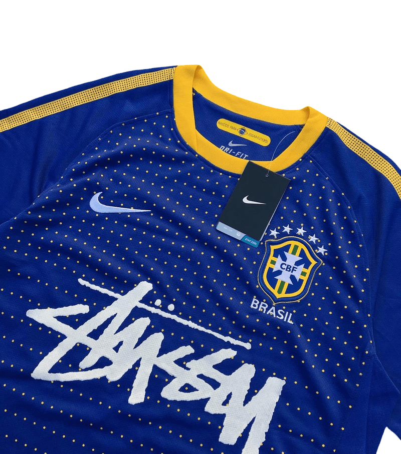 Stussy football jersey - Brazil Blue Limited Edition Jersey Fan Version - Goatkits Store