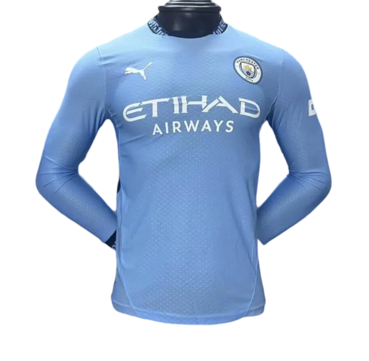 2024/2025 Sky Blues Long Sleeves Home kit - Player Version | GoatGears Store