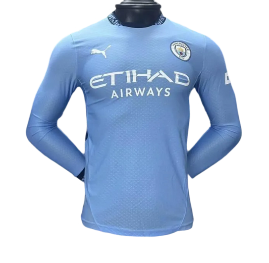 2024/2025 Sky Blues Long Sleeves Home kit - Player Version | GoatGears Store