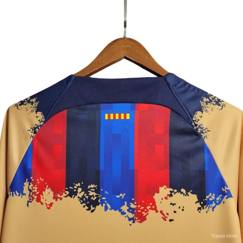Barcelona Yellow Training kit 23-24 - Fan version - Back