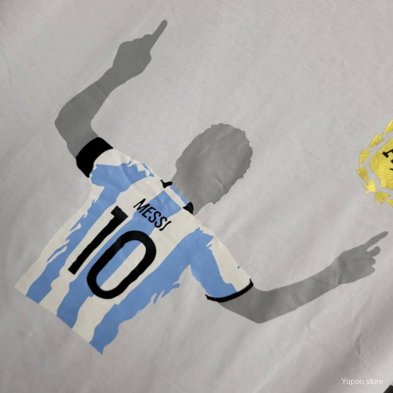 2023 Argentina White Casual T-Shirts - Goatkits