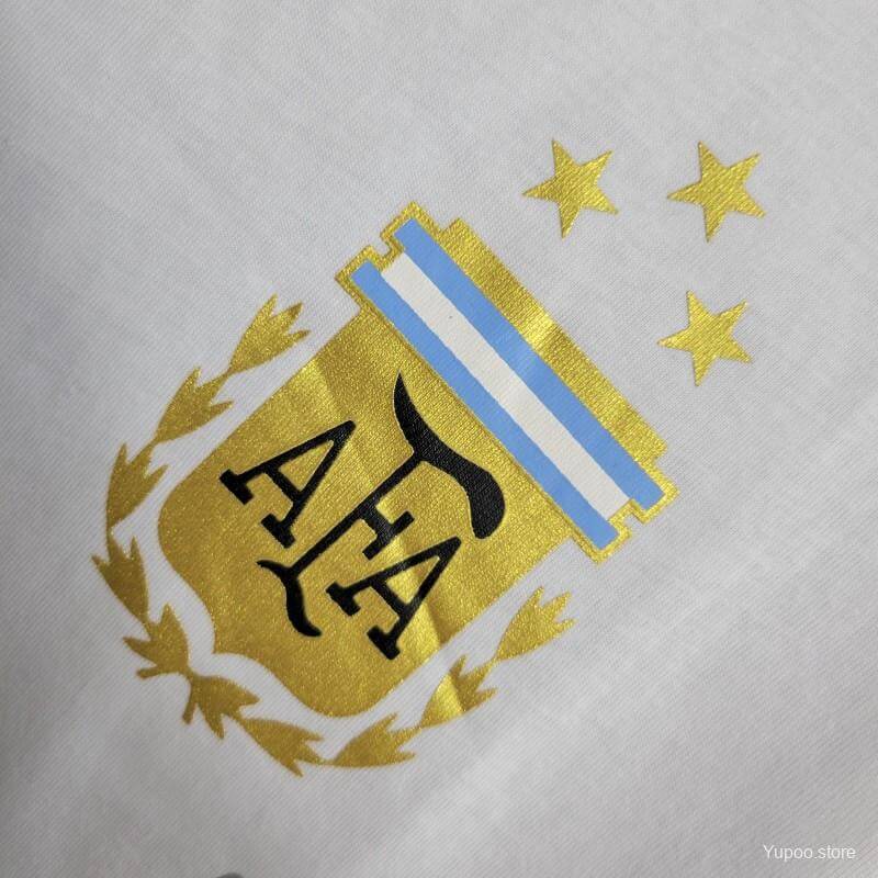 2023 Argentina White Casual T-Shirts - Goatkits