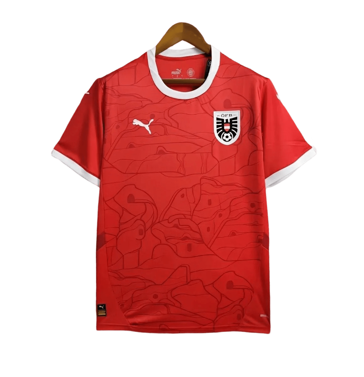 2024 Austria Soccer Jersey Home Jersey Shirt, featuring the official Austria national team jersey, available at GoatKits Store.