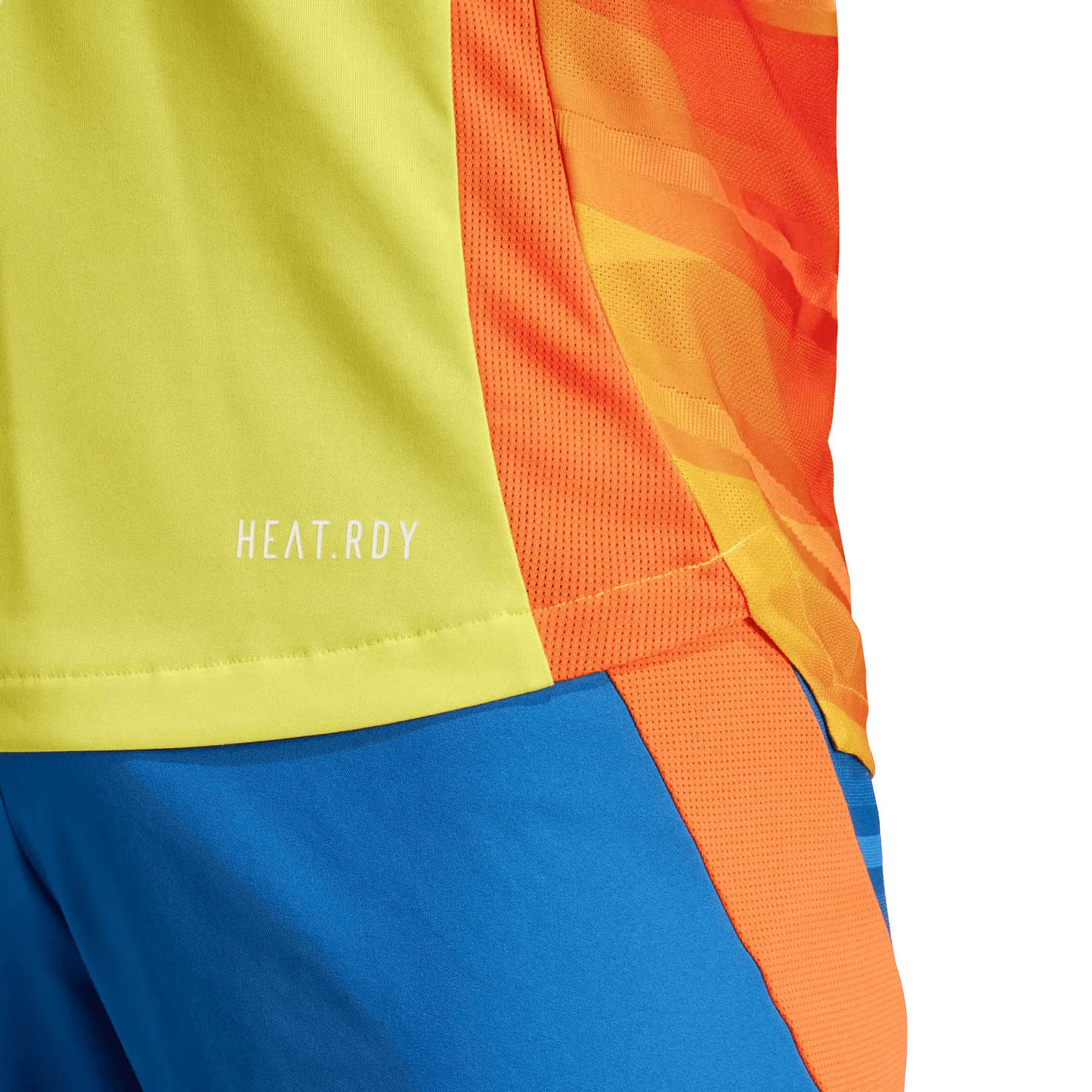 Colombian jersey 2024 home yellow soccer jersey orange side panels traditional