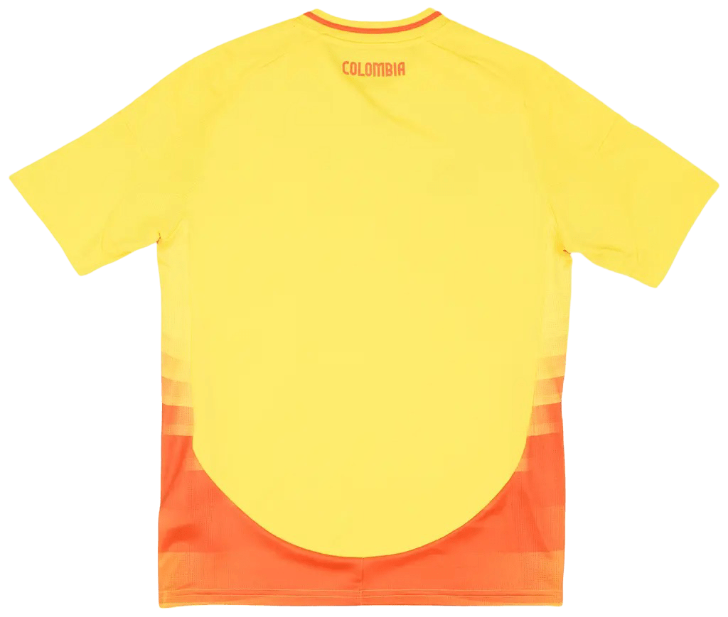 2024 colombia soccer jersey home yellow orange accents national team authentic