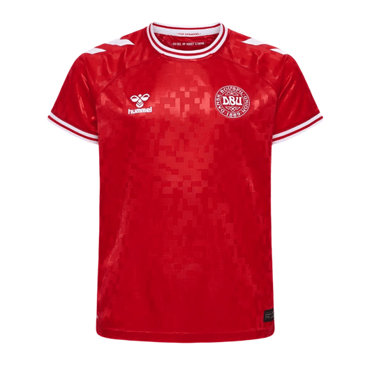 2024 Denmark Soccer Jersey Home - Fan Version, official Denmark soccer jersey, available at Goatkits Store.