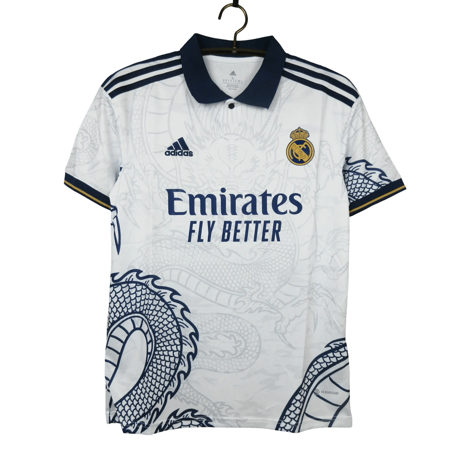 2024 Real Madrid White Dragon Jersey - Special Edition Kit featuring an iconic dragon design, available at GoatKits Store. A must-have Real Madrid White Dragon Kit for collectors.