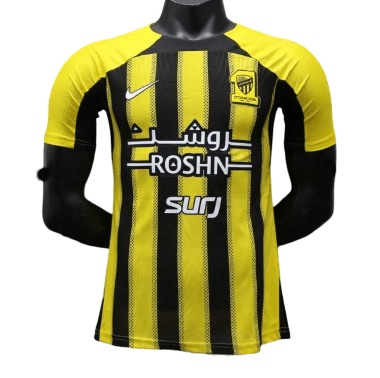 2024/2025 Al Ittihad Home Jersey - Player Version, the ultimate Al Ittihad jersey, available at Goatkits Store.