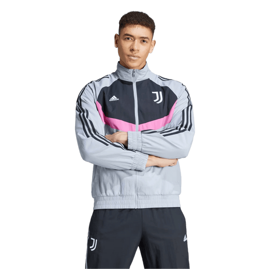 2024/2025 Juventus Light Blue & Black Full Zipper Jacket + Long Pants - Goatkits Store