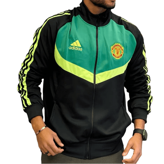 2024/2025 Newton Heath Black & Green Full Zipper Jacket + Long Pants - Goatkits Store
