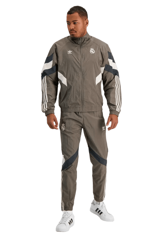 2024/2025 Real Madrid Grey Full Zipper Jacket + Long Pants - Goatkits Store