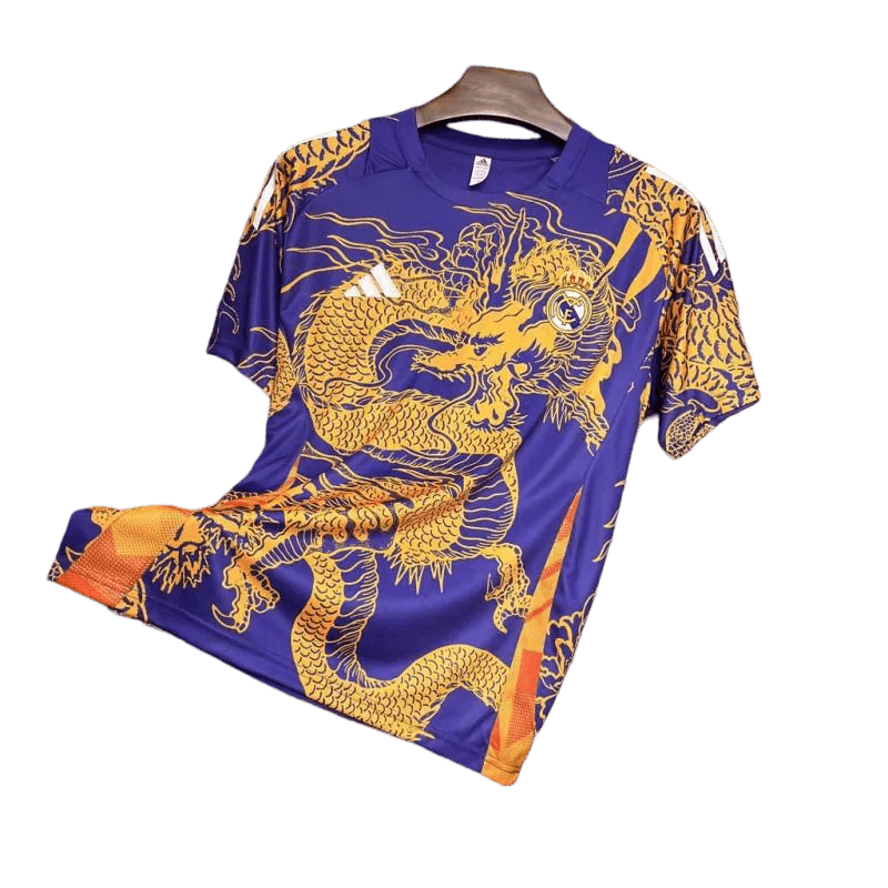 Real Madrid Purple Dragon Jersey 2025 - Fan Version with an intricate Dragon Design Real Madrid Shirt, inspired by the 2014 edition.