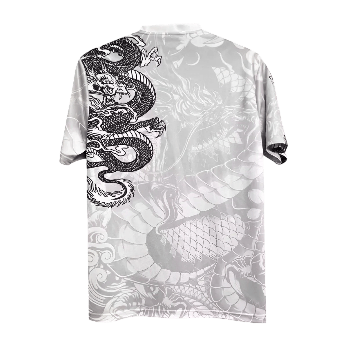 Real Madrid White Dragon Jersey 2025 - Fan Version with an intricate Dragon Design Real Madrid Shirt, inspired by the 2014 edition.