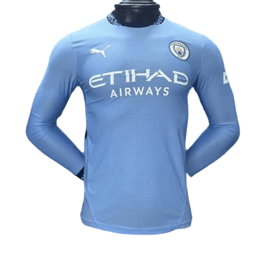 2024/2025 Sky Blues Long Sleeves Home kit - Player Version | GoatGears Store