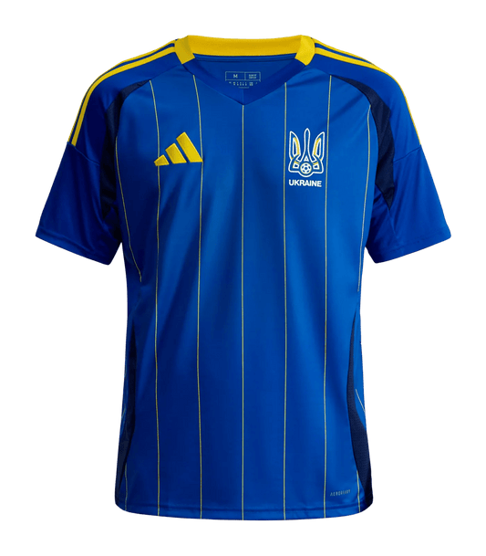 Fan wearing Ukraine Soccer Jersey Away 2024 blue Glory Ukraine Goatkits Store