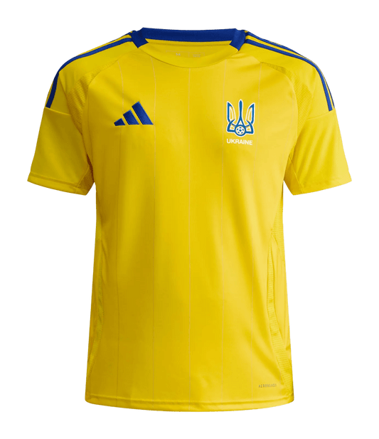 Fan wearing Ukraine Football Jersey Home 2024 yellow Glory Ukraine Goatkits Store