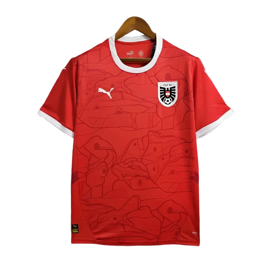 2024 Austria Soccer Jersey Home Jersey Shirt, featuring the official Austria national team jersey, available at GoatKits Store.