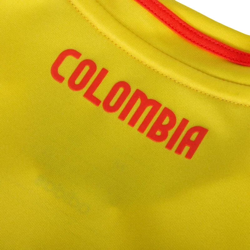 Colombia soccer jersey 2024 home yellow colombian jersey orange gradient panels