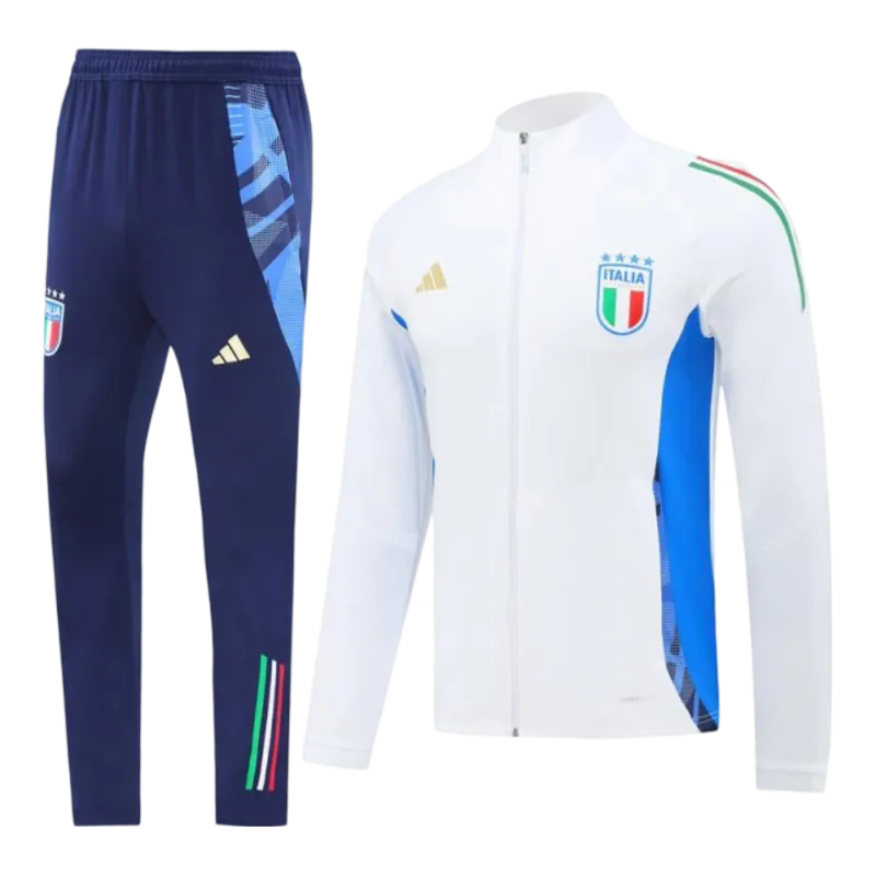 2024 Italy White Full Zipper Jacket + Long Pants | GoatGears Store