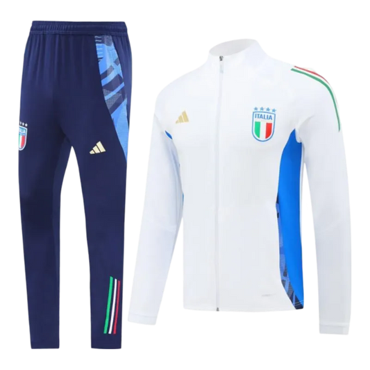 2024 Italy White Full Zipper Jacket + Long Pants | GoatGears Store