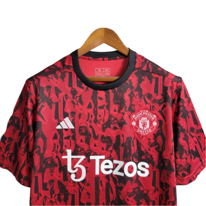 23/24 Manchester United Red Black Training Jersey -  GOATKITS Store