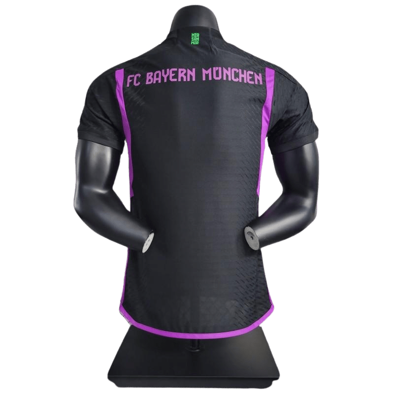 2023/2024 Bayern Munich Black Jersey Away Kit - Player Version Side