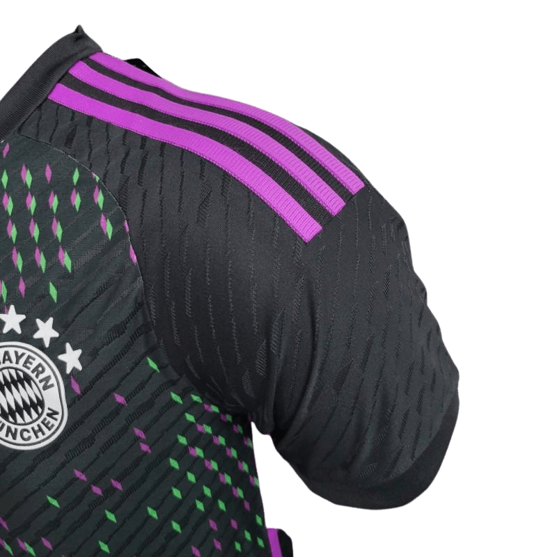 2023/2024 Bayern Munich Black Jersey Away Kit - Player Version Side