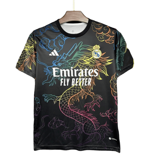 24/25 Los Blancos Black Multi-Color Dragon Special Kit - Fan Version | GOATKITS Store 