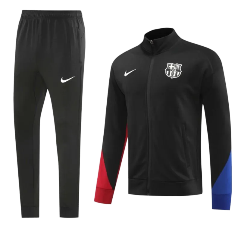 2024/2025 Barcelona Black Full Zipper Jacket + Long Pants | GoatGears Store