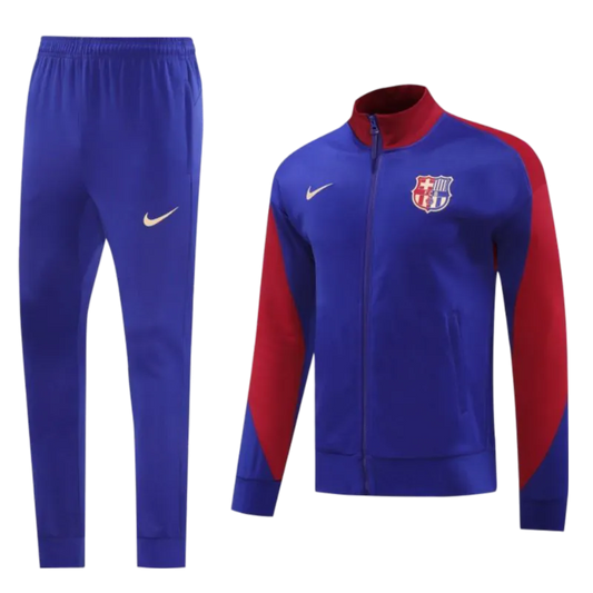 2024/2025 Barcelona Blue & Red Full Zipper Jacket + Long Pants | GoatGears Store