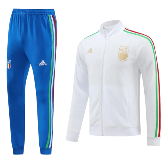 2024/2025 Italy White Full Zipper Jacket + Long Pants | GoatGears Store