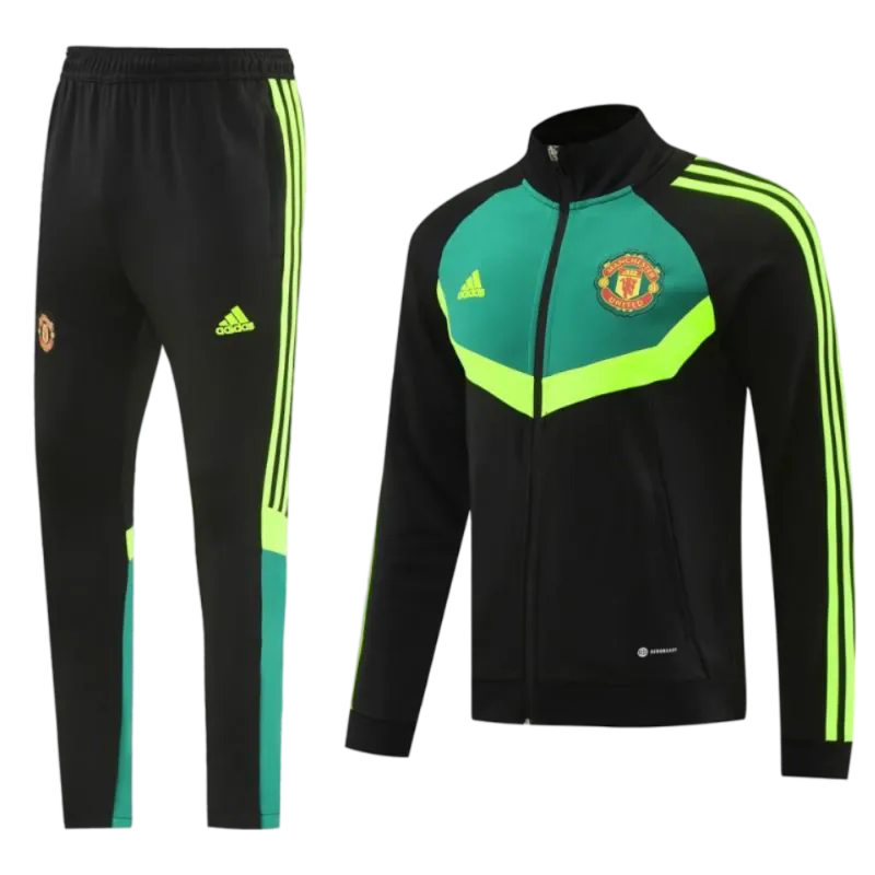 2024/2025 Newton Heath Black & Green Full Zipper Jacket + Long Pants | GoatGears Store