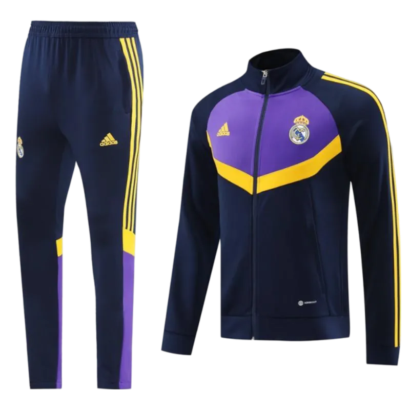 2024/2025 Real Madrid Black & Purple Full Zipper Jacket +Long Pants | GoatGears Store