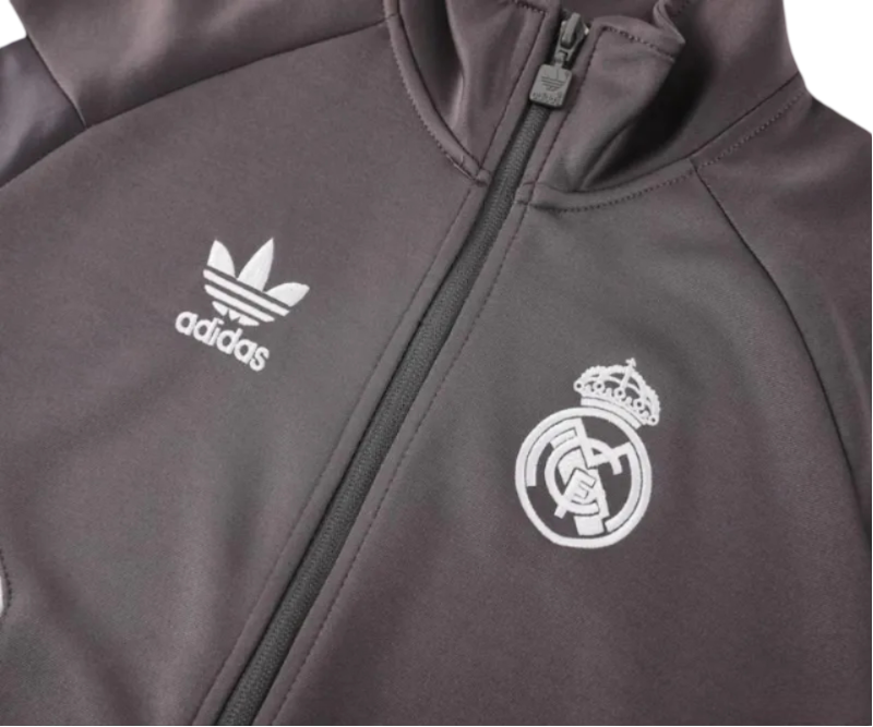 2024/2025 Real Madrid Grey Full Zipper Jacket + Long Pants | GoatGears Store