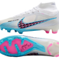 Nike Air Zoom Mercurial Superfly 9 Elite FG White Blue Pink
