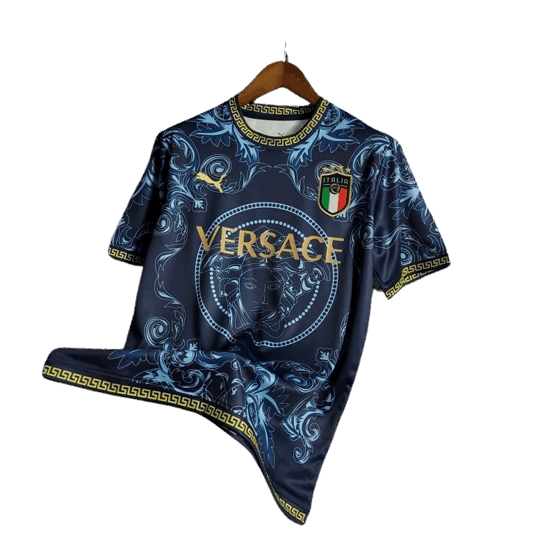 Italy x Versace 22/23 Special Edition Blue Kit - Fan Version - Front