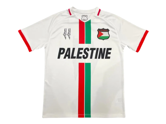 2024 Palestine White Centre Striped Red & Green English kit - Fan version - Goatkits Store