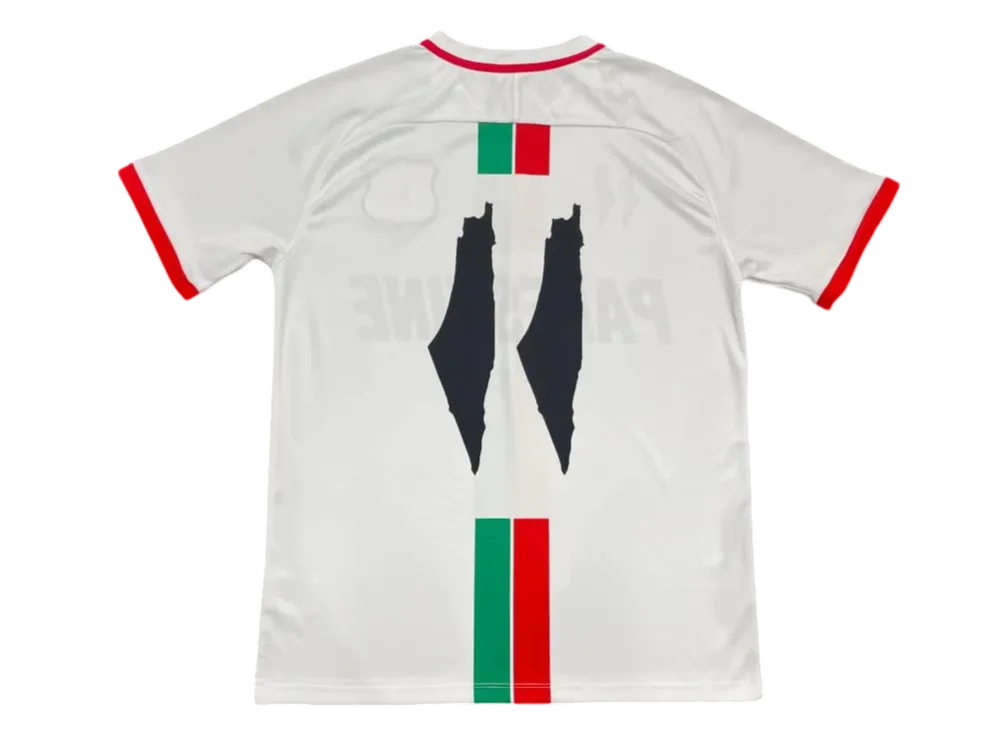 2024 Palestine White Centre Striped Red & Green English kit - Fan version - Goatkits Store