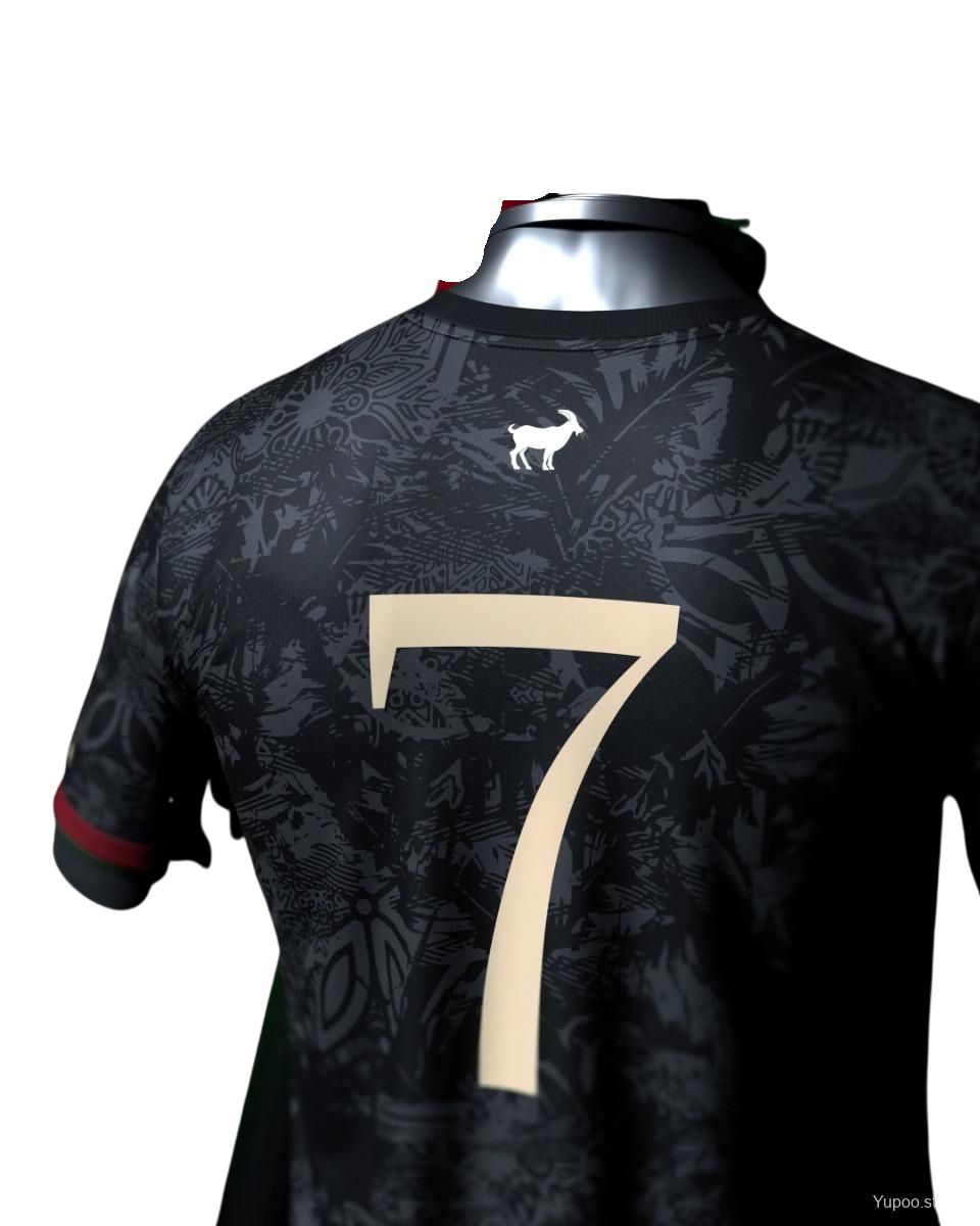 2023 Portugal Black Comma Football THE SIU Ronaldo Special Edition kit - Player version - Back