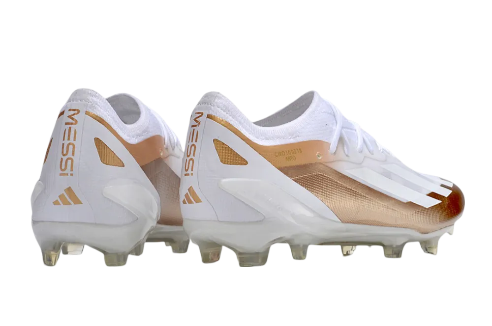 Adidas X Crazyfast - MESSI.1 FG - White & Gold | Goatkits Store