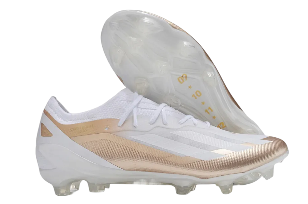 Adidas X Crazyfast - MESSI.1 FG - White & Gold | Goatkits Store