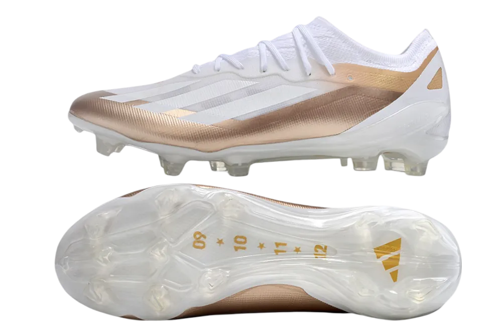 Adidas X Crazyfast - MESSI.1 FG - White & Gold | Goatkits Store