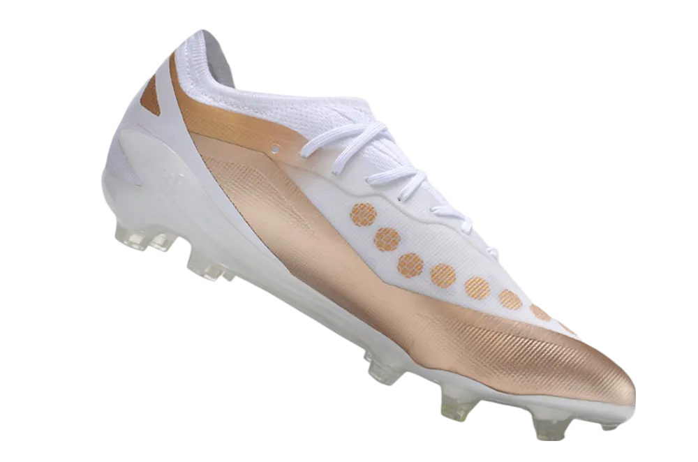 Adidas X Crazyfast - MESSI.1 FG - White & Gold | Goatkits Store