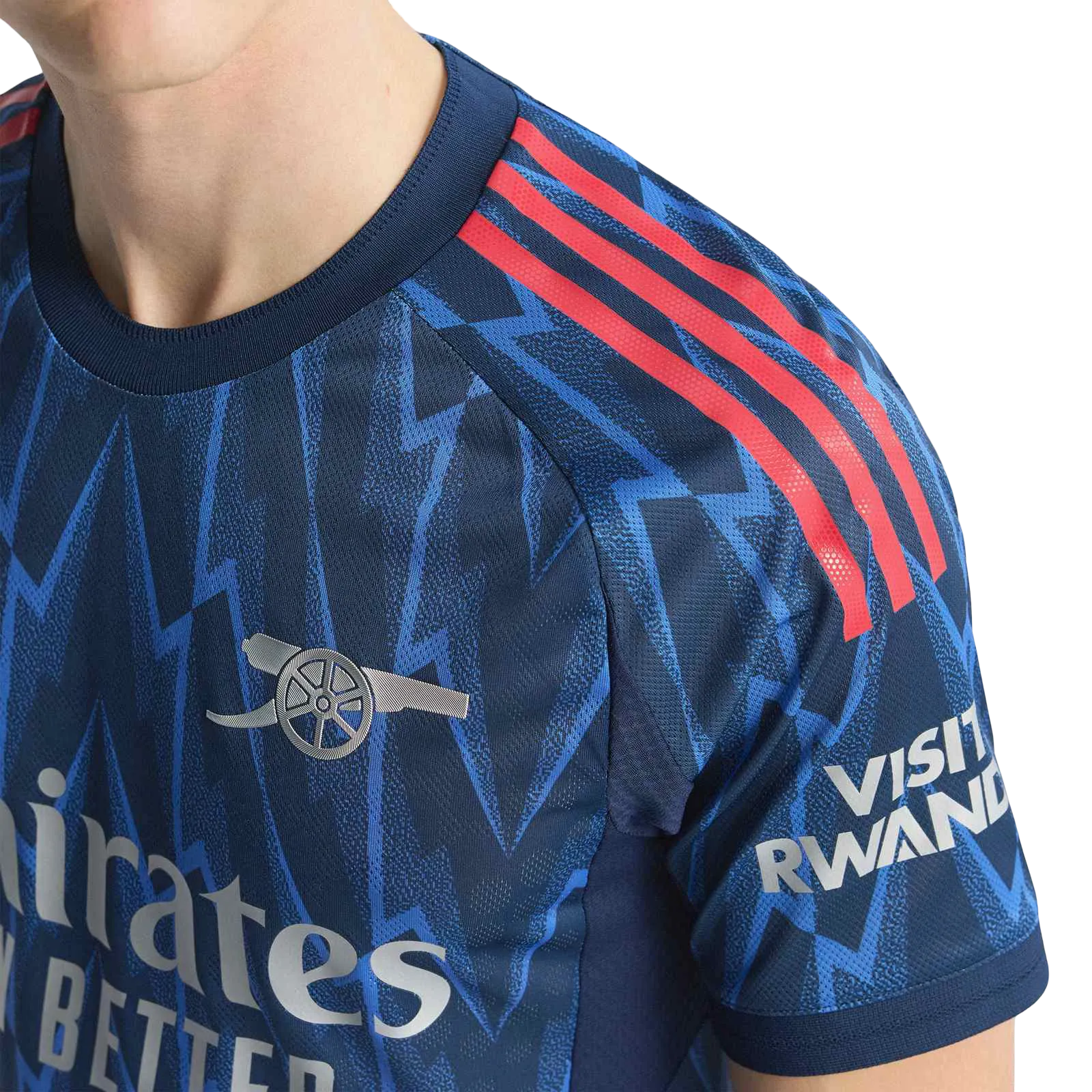 Close up Arsenal Away Kit Fan Version 25/26 night indigo lightning pattern Goatkits Store