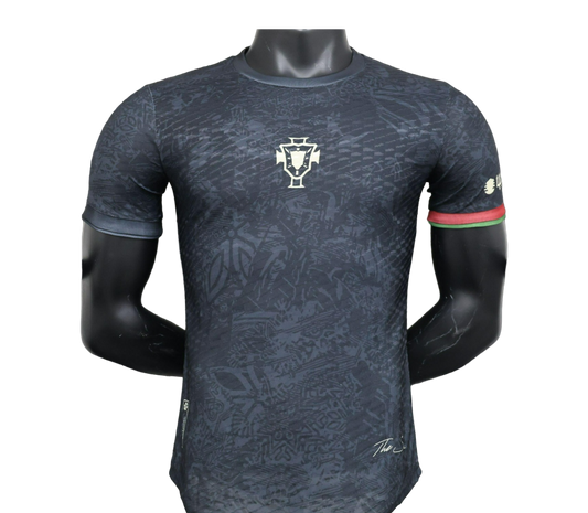2023 Portugal Black Comma Football THE SIU Ronaldo Special Edition kit - Player version - Front