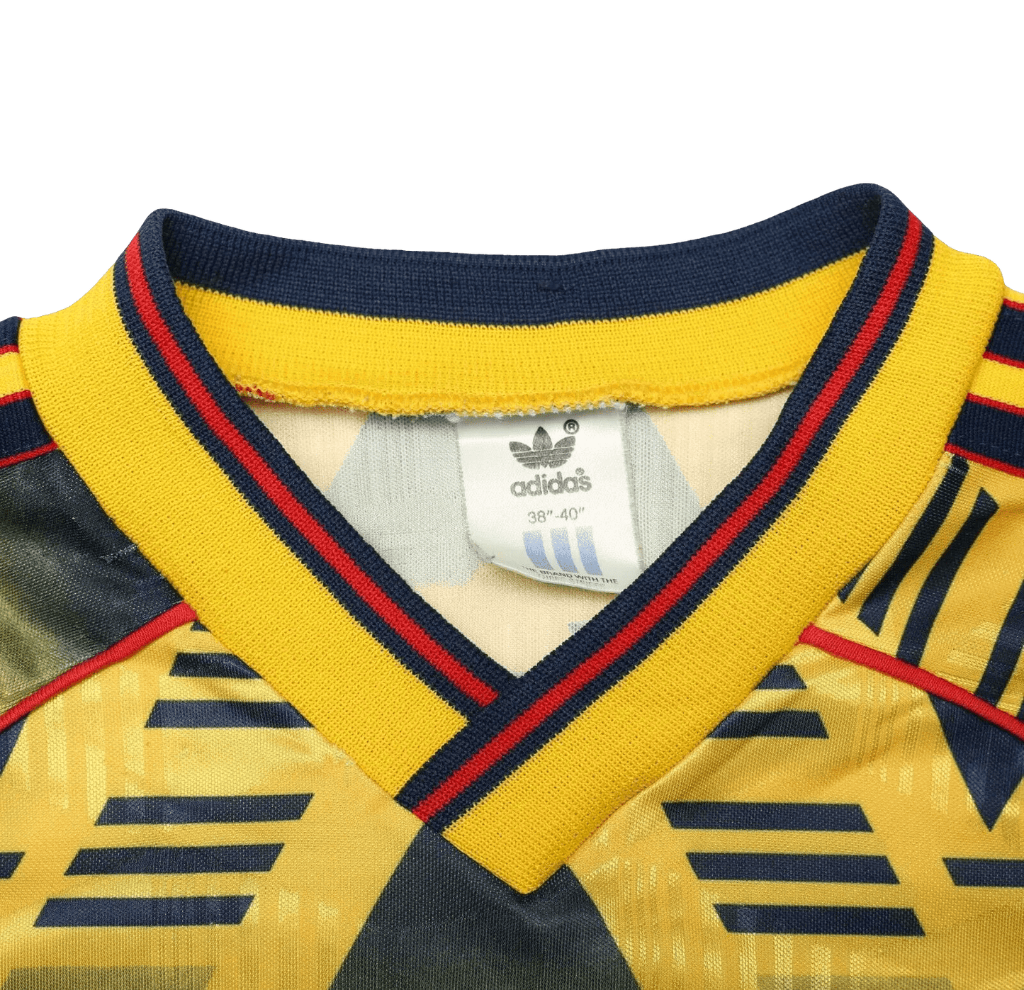 Arsenal retro jersey complete view Bruised Banana 1991-93 vintage soccer jersey authentic collector iconic design piece