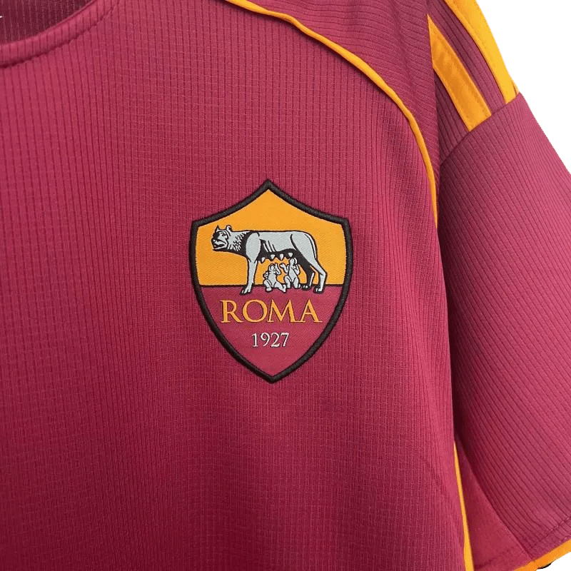 Fan celebrating AS Roma Home Kit 2025/2026 Fan Version giallorossi heritage Goatkits Store