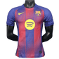 Barcelona Jersey 2025/2026 Home Player Version displaying gradient blaugrana stripes with Camp Nou return design and authentic barcelona soccer jersey professional construction