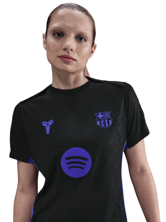 Barcelona mamba jersey black pre-match away Kobe Sheath logo Nike collaboration authentic Goatkits